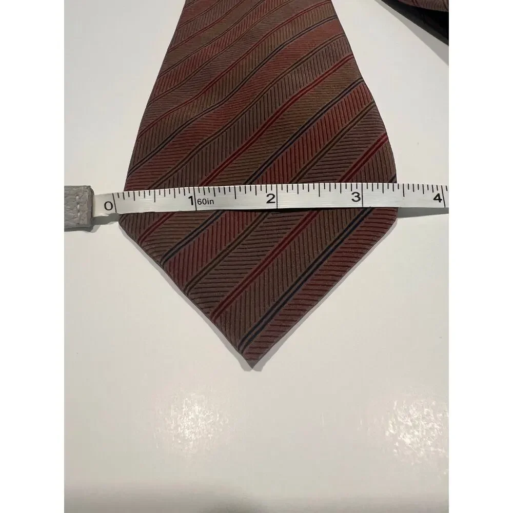Vintage Fumagalli's Men's Silk Necktie Made in Spain Brown Red Blue JL